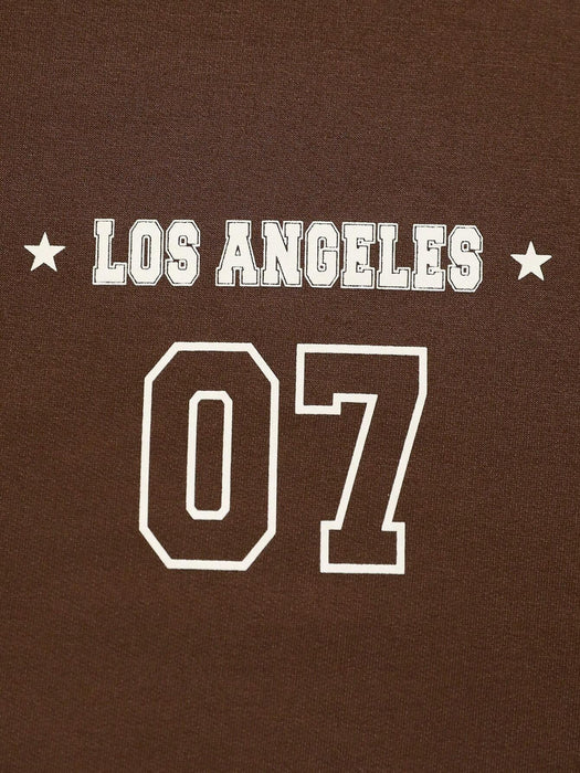 SHEIN Camiseta informal de manga corta con cuello redondo diseño urbano con estampado - Quierox - Tienda Online