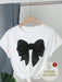 Shein Camiseta informal de manga corta con cuello redondo y estampado de mariposas - Quierox - Tienda Online