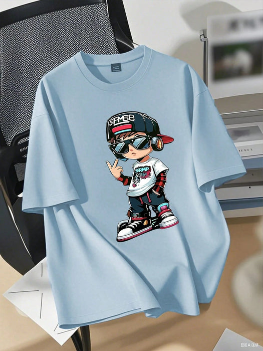 SHEIN Camiseta informal de manga corta con estampado para niños - Quierox - Tienda Online