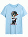 SHEIN Camiseta informal de manga corta con estampado para niños - Quierox - Tienda Online