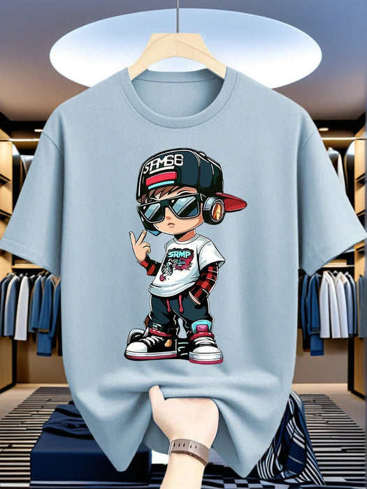 SHEIN Camiseta informal de manga corta con estampado para niños - Quierox - Tienda Online