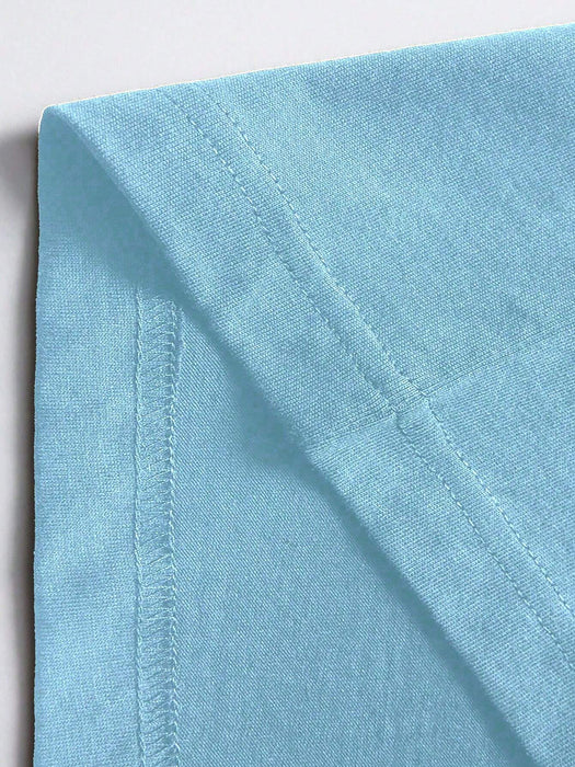 Shein Camiseta informal de manga corta y cuello redondo para niño preadolescente, ideal para el verano - Quierox - Tienda Online