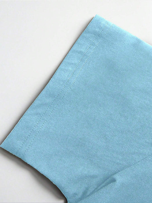 Shein Camiseta informal de manga corta y cuello redondo para niño preadolescente, ideal para el verano - Quierox - Tienda Online