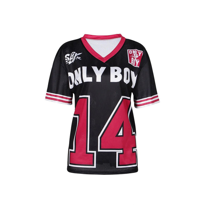 Shein Camiseta informal minimalista con letras y números para mujer de Akaily - Quierox - Tienda Online