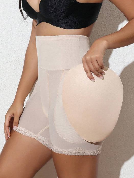 SHEIN Camiseta interior moldeadora y reductora de cintura con encaje patchwork para mujer - Quierox - Tienda Online