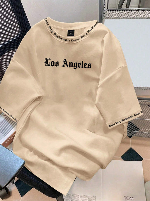 SHEIN Camiseta Manfinity Roghcode de manga corta con cuello redondo y estampado - Quierox - Tienda Online