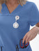 Shein Camiseta médica de manga corta con cuello en V para mujer TaskEZ con 2 bolsillos - Quierox - Tienda Online