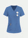 Shein Camiseta médica de manga corta con cuello en V para mujer TaskEZ con 2 bolsillos - Quierox - Tienda Online