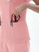 Shein Camiseta médica TaskEZ de 2 bolsillos con cuello en V y manga corta para uniforme de enfermera - Quierox - Tienda Online