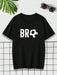 SHEIN Camiseta negra de manga corta, estampado de fútbol "BRO" para niños - Quierox - Tienda Online