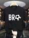 SHEIN Camiseta negra de manga corta, estampado de fútbol "BRO" para niños - Quierox - Tienda Online