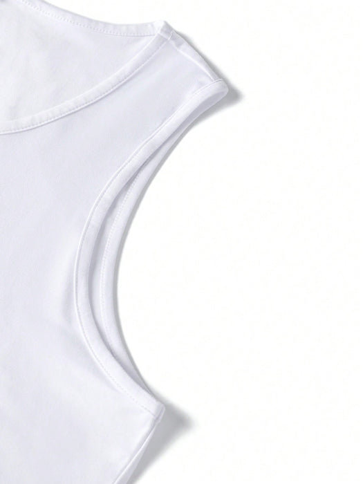 SHEIN Camiseta sin mangas lisa de 3 piezas para hombre para verano - Quierox - Tienda Online