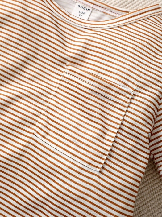 SHEIN Camiseta y pantalones cortos a rayas para niños pequeños - Quierox - Tienda Online