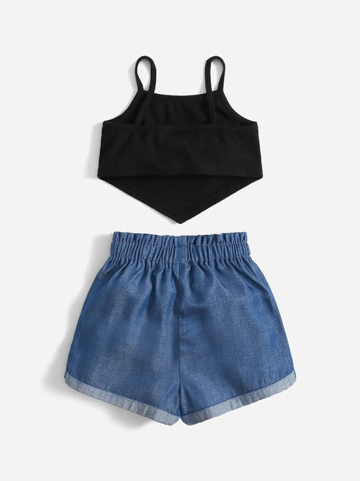 SHEIN Camisola con estampado de mariposas y pantalones cortos con dobladillo - Quierox - Tienda Online