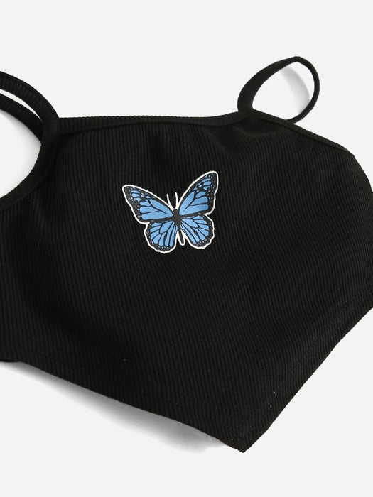 SHEIN Camisola con estampado de mariposas y pantalones cortos con dobladillo - Quierox - Tienda Online