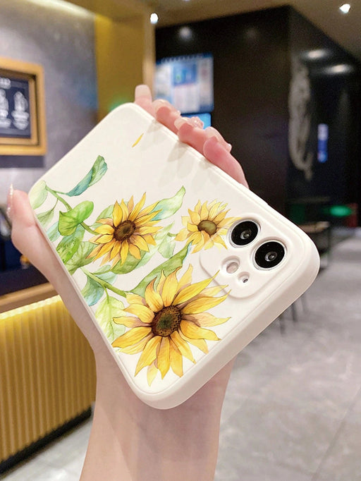 SHEIN Carcasa de teléfono con borde recto de color beige y blanco antiguo - Quierox - Tienda Online