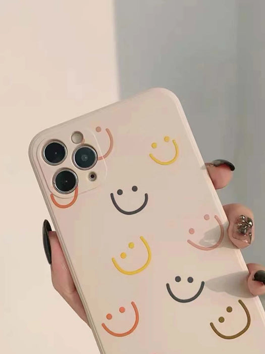 Shein Carcasa de teléfono con dibujo de sonrisa compatible con iPhone 12 - Quierox - Tienda Online