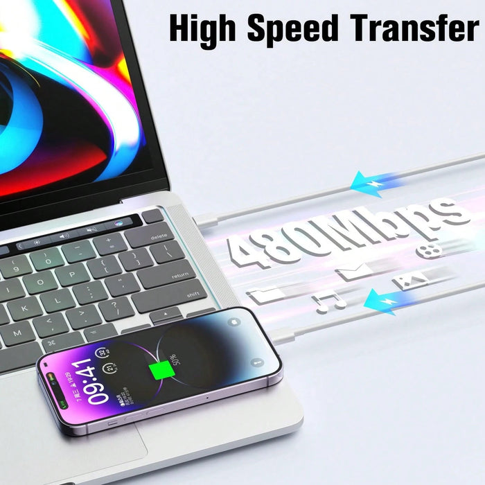 Shein Cargador rápido para iPhone, Cable de carga iPhone de 2 m USB C a Lightning - Quierox - Tienda Online