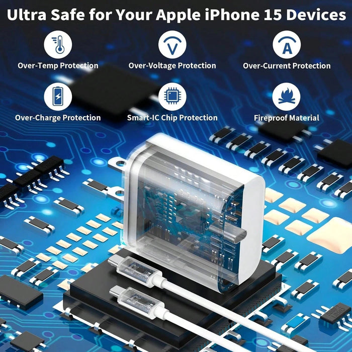 Shein Cargador rápido para iPhone, Cable de carga iPhone de 2 m USB C a Lightning - Quierox - Tienda Online