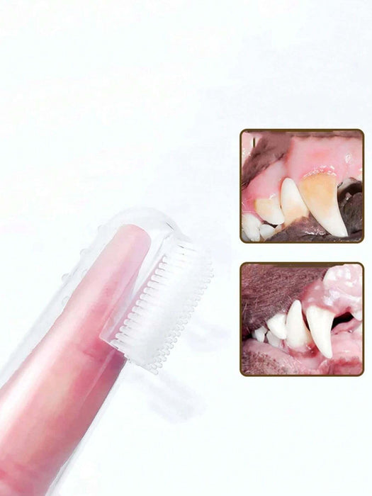 Shein Cepillo de dientes de dedo para mascotas, para cachorros y gatos - Quierox - Tienda Online