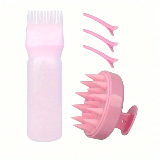 Shein Cepillo para masaje del cabelludo, aplicador de botella para colorear el cabello, pasadores para peinar - Quierox - Tienda Online