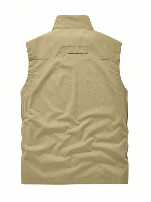 SHEIN Chaleco unisex sin mangas, de color liso, con múltiples bolsillos, estilo casual - Quierox - Tienda Online