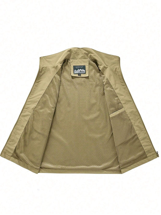 SHEIN Chaleco unisex sin mangas, de color liso, con múltiples bolsillos, estilo casual - Quierox - Tienda Online