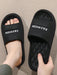 Shein Chanclas de moda todo a juego para hombres con letra negra, hechas de material EVA grueso - Quierox - Tienda Online
