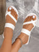 Shein Chanclas planas de verano para mujer, con correa para el dedo del pie, para exteriores - Quierox - Tienda Online