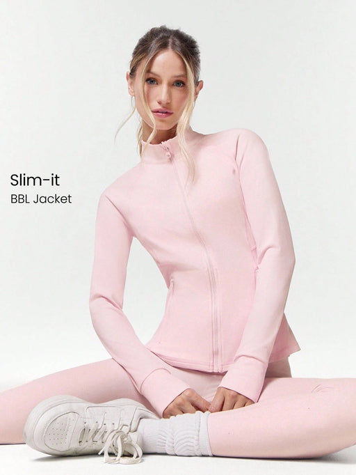 Shein Chaqueta de manga larga con cremallera y bolsillos seguros GLOWMODE FeatherFit - Quierox - Tienda Online