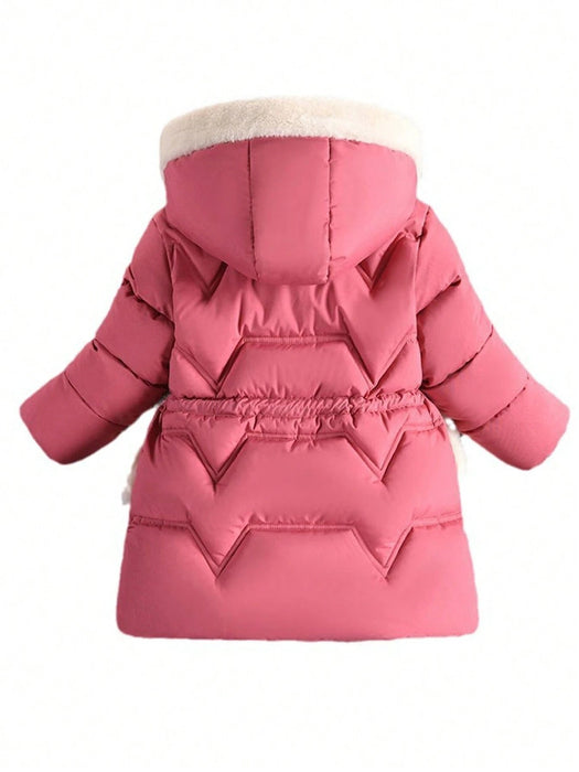 SHEIN Chaqueta infantil para niñas, abrigo grueso y elegante de largo medio con forro - Quierox - Tienda Online