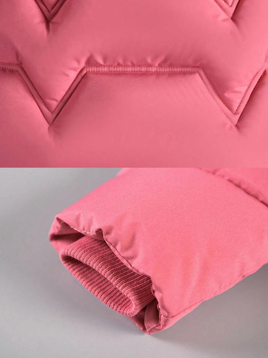 SHEIN Chaqueta infantil para niñas, abrigo grueso y elegante de largo medio con forro - Quierox - Tienda Online