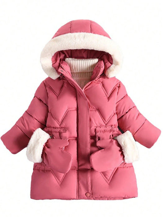 SHEIN Chaqueta infantil para niñas, abrigo grueso y elegante de largo medio con forro - Quierox - Tienda Online