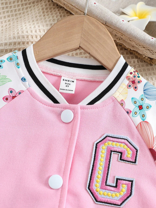 Shein Chaqueta universitaria y pantalones deportivos con mangas raglán - Quierox - Tienda Online