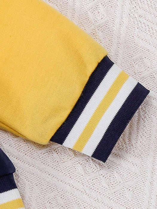 Shein Chaqueta universitaria y pantalones deportivos con parches de letras y rayas para bebé niño - Quierox - Tienda Online