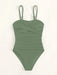 SHEIN Chica adolescente Bañador una pieza girante delantero fruncido lateral - Quierox - Tienda Online