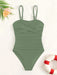 SHEIN Chica adolescente Bañador una pieza girante delantero fruncido lateral - Quierox - Tienda Online