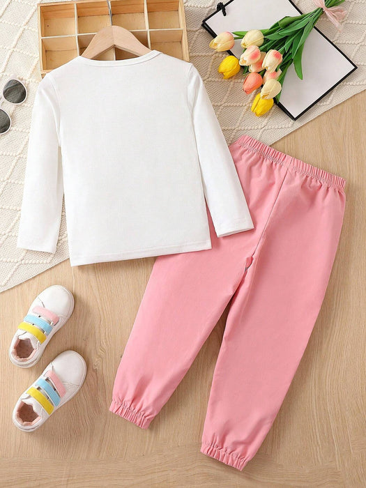 SHEIN Chica Joven con estampado de letra Camiseta - Quierox - Tienda Online