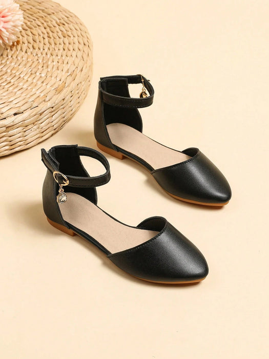 SHEIN Chicas Zapatillas con tira tobillera con diseño de hebilla cierre de gancho - Quierox - Tienda Online