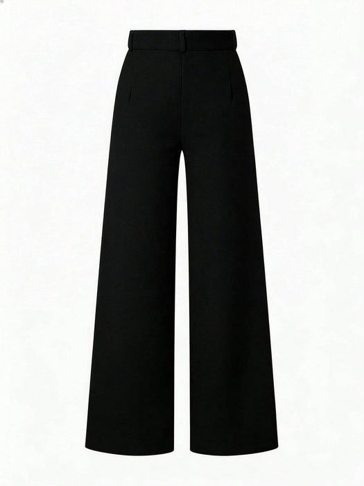 SHEIN Chiquease Pantalones largos sencillos de unicolor para mujer - Quierox - Tienda Online
