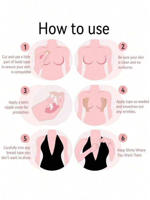 Shein Cinta invisible para levantar el pecho (rollo de 5 m), tejido elástico transpirable, autoadhesiva - Quierox - Tienda Online