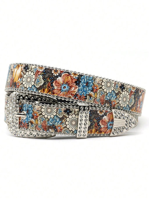 SHEIN Cinturón bohemio estampado con pedrería, cinturón vintage - Quierox - Tienda Online