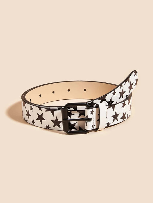 Shein Cinturón con hebilla cuadrada y estampado de estrellas - Quierox - Tienda Online