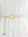 Shein Cinturón de cadena cuadrada de metal ajustable para cintura, 1 pieza, ideal para damas y niñas - Quierox - Tienda Online