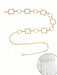 Shein Cinturón de cadena cuadrada de metal ajustable para cintura, 1 pieza, ideal para damas y niñas - Quierox - Tienda Online