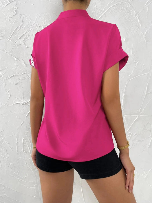 SHEIN Clasi Camicia floreale ea righe con botón - Quierox - Tienda Online
