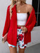 SHEIN Clasi Chaqueta informal de verano de color liso con shorts estampados de flores para mujer - Quierox - Tienda Online