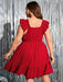 SHEIN Clasi Plus Vestido con escote cuadrado y bajo con volantes - Quierox - Tienda Online