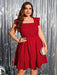 SHEIN Clasi Plus Vestido con escote cuadrado y bajo con volantes - Quierox - Tienda Online