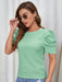 SHEIN Clasi Top unicolor de manga farol - Quierox - Tienda Online